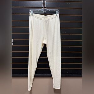 Isis Cream Floral Thermal Base Layer Pants L